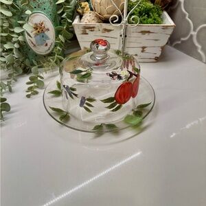 Libby hand painted fruit/ cheese platter